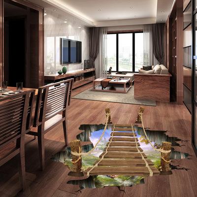 The new creative household adornment wall stick 3 d floor sticker can be remove the sitting room ground waterproof PVC stickers