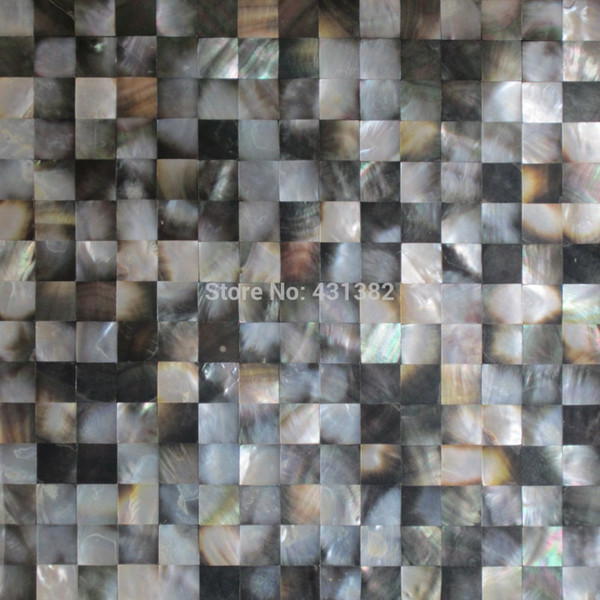 2016 style HYRX natural color Black lip shell mosaic tiles ,indoor mosaics tiles;Hot sale kitchen backsplash home improvement;