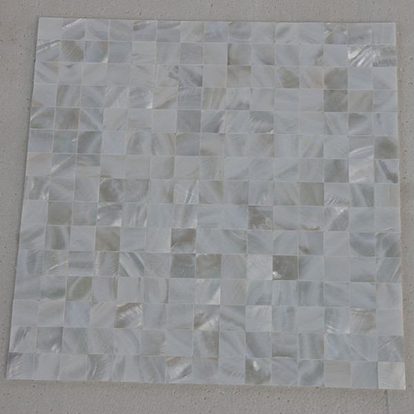 20x20mm white color Mother Of Pearl shell mosaic , seamless tile mesh backer Bathroom wall tile #MS123