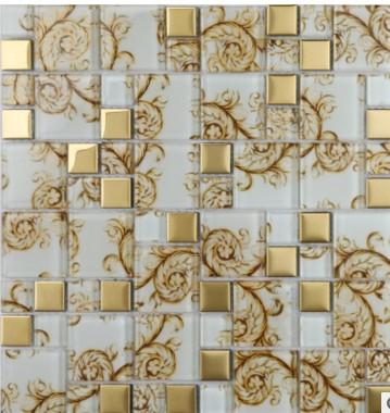 Hot mirror crystal glass mosaic TV background wall mosaic tile D-938 European style living room bedroom