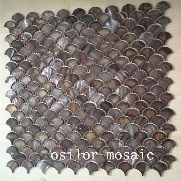 100% Chinese freshwater shell mother of pearl mosaic tile for home decoration bathroom and kitchen wall tile fan pattern 2 square meters/lot