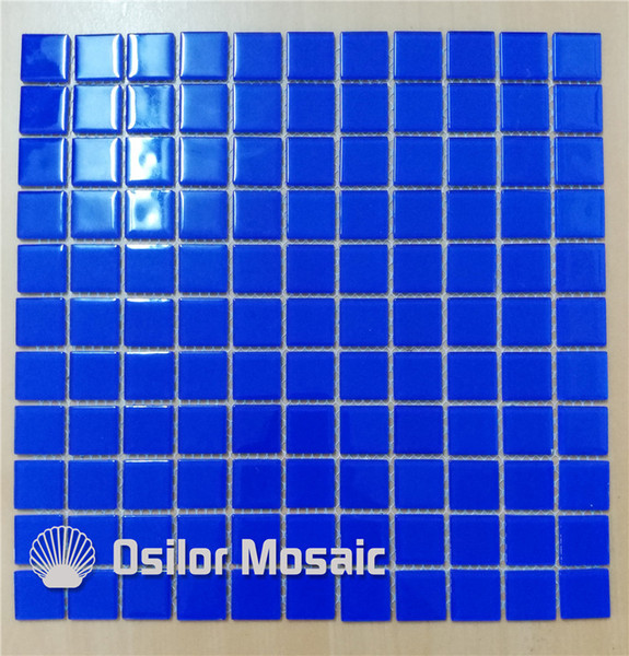 blue crystal and glass mosaic tile for bathroom and kitchen swimming pool wall tile 25x25mm 4 square meters per lot