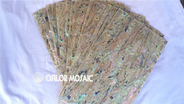Natural abalone paua shell laminate for jewel case and musical instrument and furniture inlay natural yellow SL034