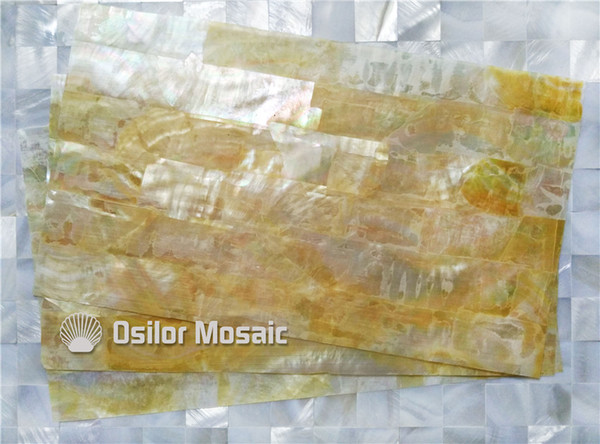 natural yellow color yellowlip sea shell laminate for jewel case and musical instrument and furniture inlay SL010 20 pieces per lot