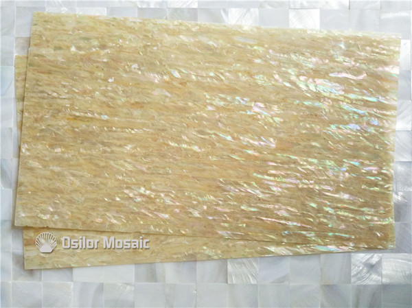 natural abalone shell laminate for jewel case and musical instrument and furniture inlay SL007 yellow color