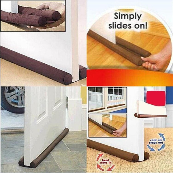 Home Door Twin Door Draft Dodger Guard Stopper Energy Saving Protector Home Dustproof Doorstop Window Twin Draft Guard DBC DHO799