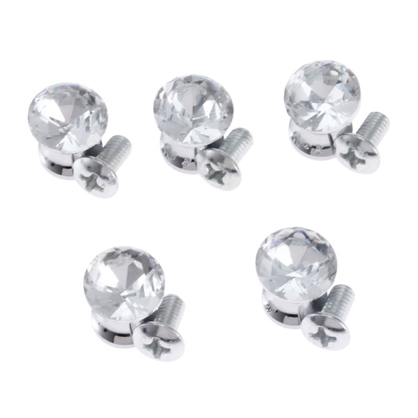 RELD 5Pcs 12*15mm Diamond Crystal Glass Knobs Furniture Handles Cabinet Knobs and Handles Kitchen Drawer Wardrobe Door Pulls DRELD 5Pcs 1...