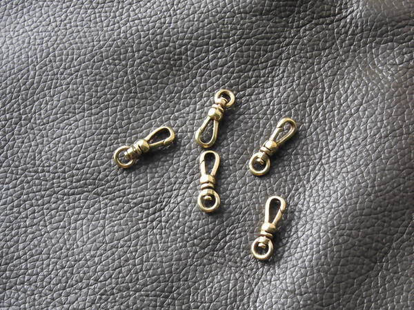Pet fitting lock 5X Pocket Watch Dress Chain Brass 20mm Rotatable Yellow Fasteners Clasps Locks
