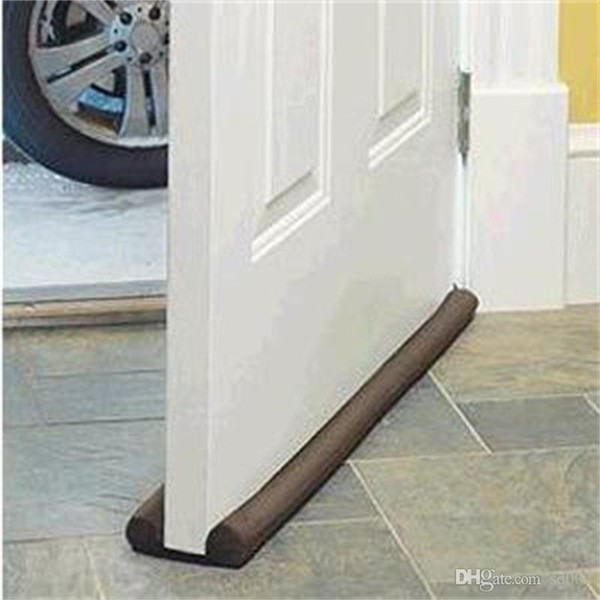 New Doors Protection Cover Twin Door Draft Dodger Guard Stopper Energy Save Window Protector Dustproof Brown Hot Sale 4hq ZZ
