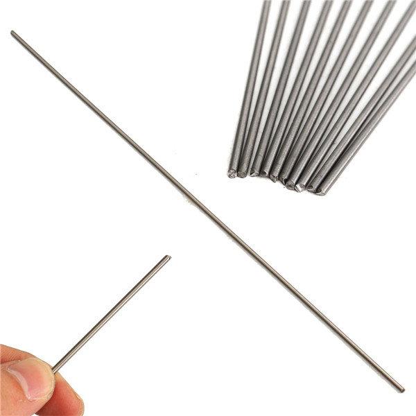 10pcs 2mmx250mm Titanium Round Bar Grade 5 Rod Tube