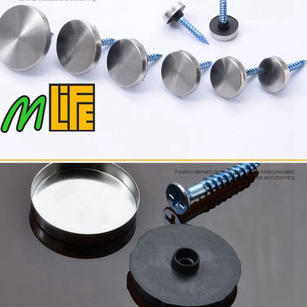 wholesale 100pcs/lot stainless steel mirror Screw Cap nail acrylic decorative lamp fixed screws billboard nail