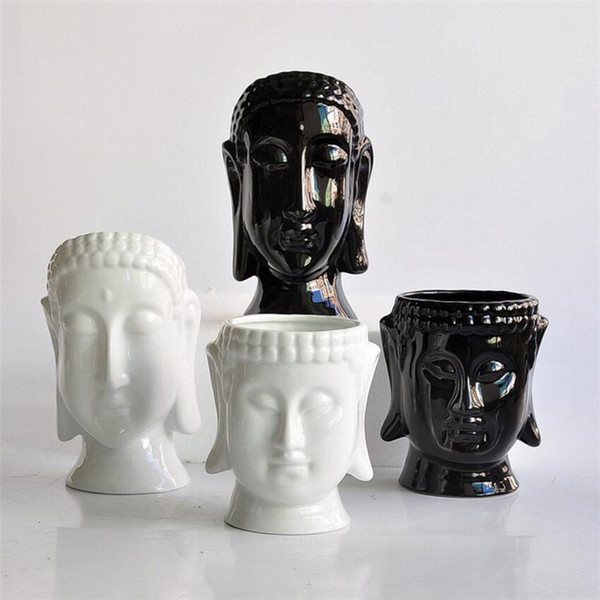 Home decoration Gifts Flower pots creative Buddha statue of the first handicrafts ceramic ornaments personalized Vase 11