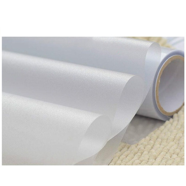 45CM*50M Privacy Window Film Frosted Glass Film Matte White Static Cling Glass Film No Glue Anti-UV Window Sticker Non Adhesive 032