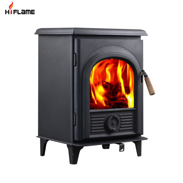 HiFlame SHETLAND HF905U Freestanding Steel Plate Extra Small 800 Sq. Feet Indoor Wood Burning Stove for Home Heating