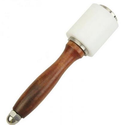 10pcs New Nylon Hammer Leather craft Carving Hammer Sew Leather Cowhide Tool Kit with Wooden Handle