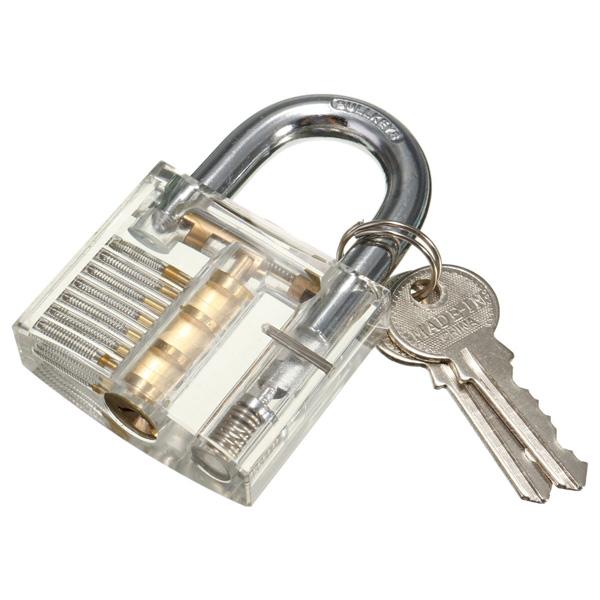 Factory Price Pick Cutaway Inside Padlock Transparent Lock For Locksmith Practice Training L/S size free shipping top-supplier