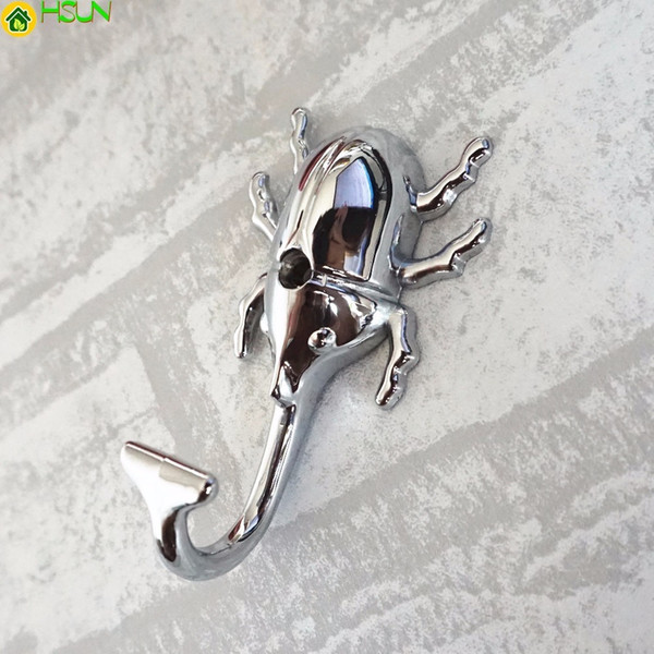 Unique Chrome Silver Beetle Wall Hook Curtain Tie Backs / Coat Hooks Decorative Clothes Hangers Hat Hangers Kitchen Hooks