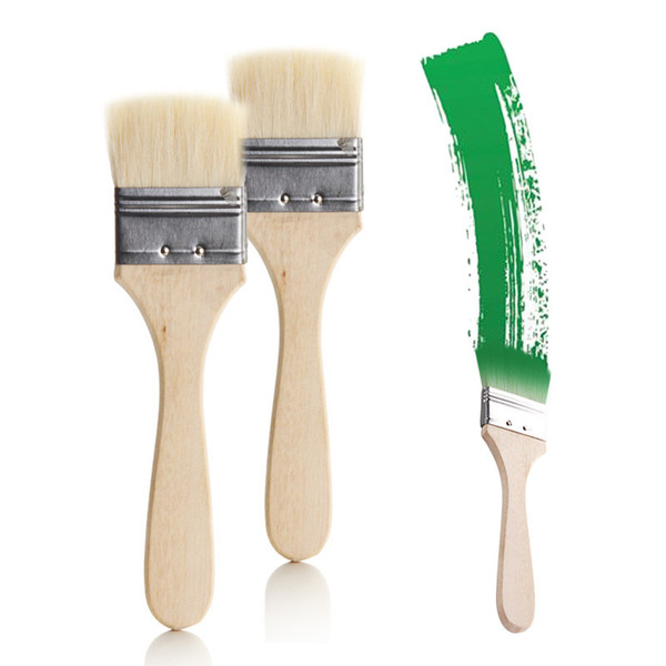 Long Haired Painting Brush With Wood Shank, Flat Brush Painting Brush With Solid And High Quality