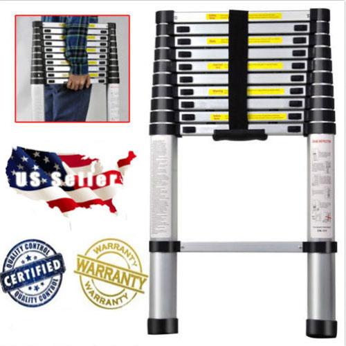 12-Step Ladder Aluminum Telescopic Extension Portable 20CM Tall Multi Purpose Ultra-Light Heavy Duty Aluminum Stretchable Ladder