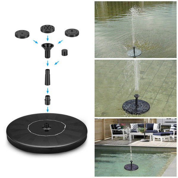 7V/1.4W Floating Solar Panel Water Pump Garden Birdbath Pool Fountain Watering Submersible Pumps Irrigation Tools Dia 16cm