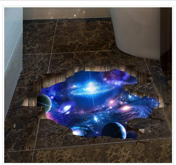 Hot style creative abstract mural 3D wall sticker starry sky space decoration picture wall decoration sticker