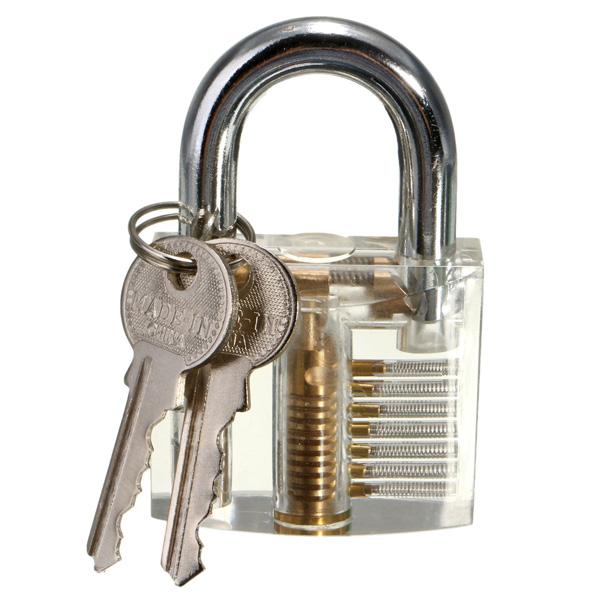 Factory Price Pick Cutaway Inside Padlock Transparent Lock For Locksmith Practice Training L/S size free shipping top-supplier