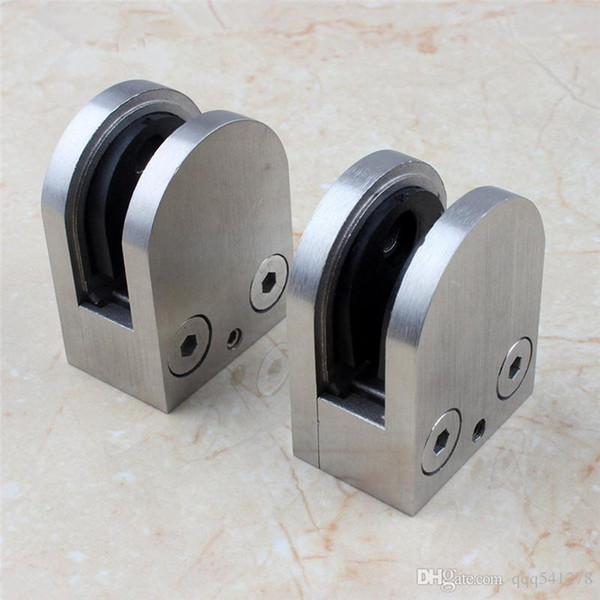 Glass Spigots SUS 304 Stainless Steel Glass Clamp Clip Flat Back Bracket For Handrail Balustrades Stair Post 8-10mm Glass