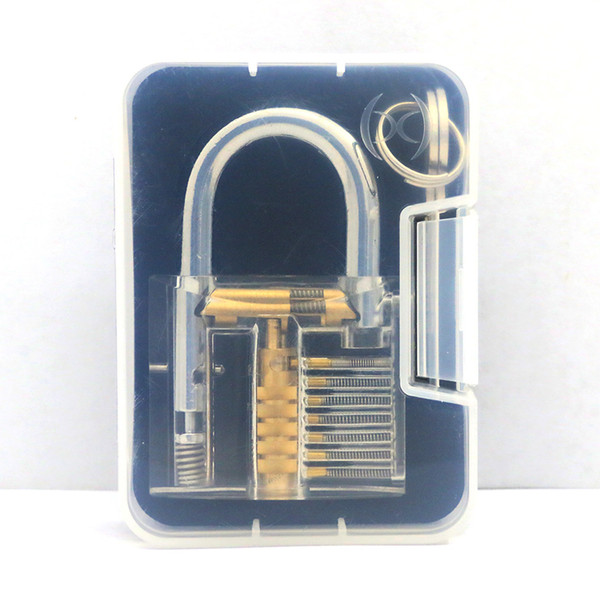 Factory Price Pick Cutaway Inside Padlock Transparent Lock For Locksmith Practice Training L/S size free shipping top-supplier