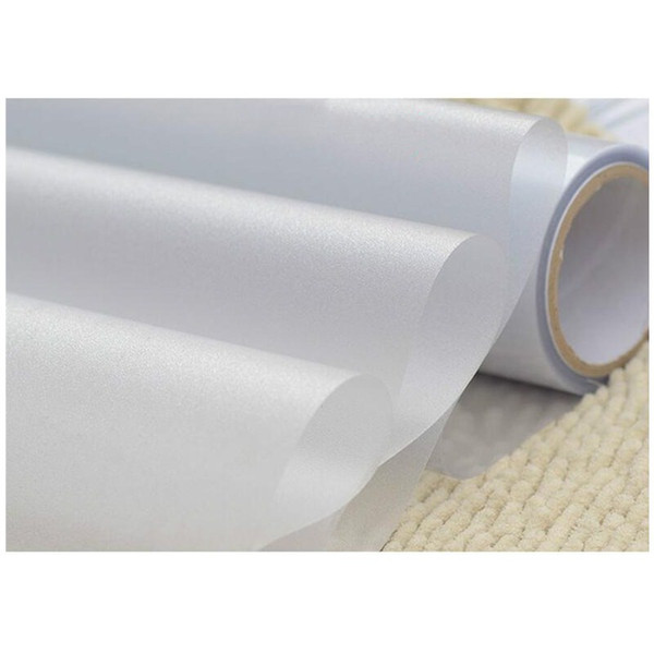 45CM*50M Matte White Window Film Frosted Window Film Static Cling Glass Film for Home Bathroom Office Meeting Room Living Room 032