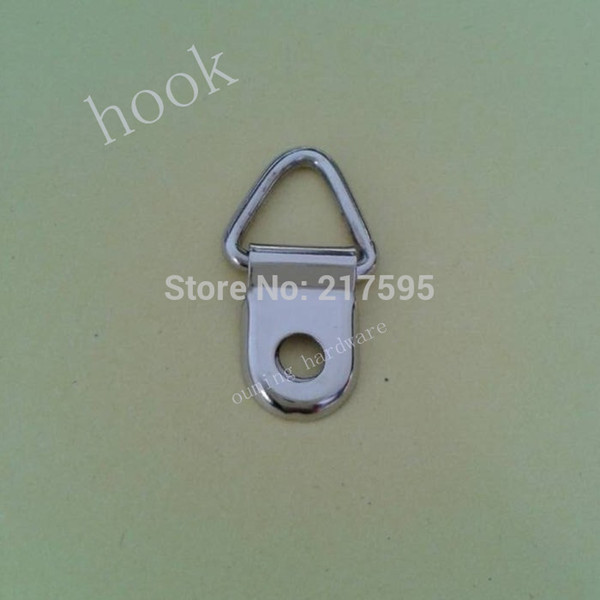 Free shipping silver color photo frame steel hook oil painting rings length 25 mm