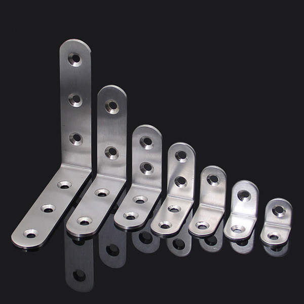 50pcs/Pack stainless steel L BRACKET FIXING BRACE REPAIR FIXING BRACKET corner bracket with stainless steel fixing screws