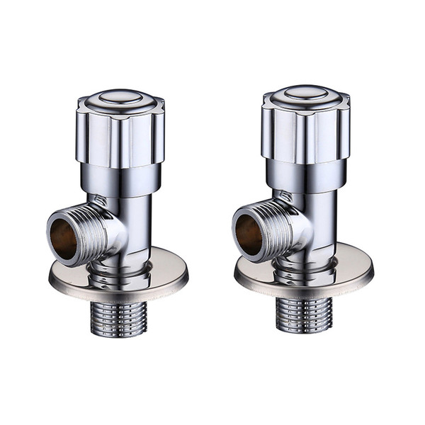 2 PCS Bathroom Brass Angle Stop Valve 1/2