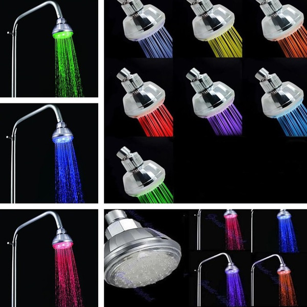 New LED seven color discoloration luminous top spray temperature control LED shower Luminous household small sprinkler T7I231