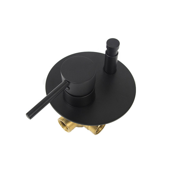 Matte Black Bath Shower Faucet Wall Mounted Solid Brass Hot And Cold Water Mixer Bathroom Accessories