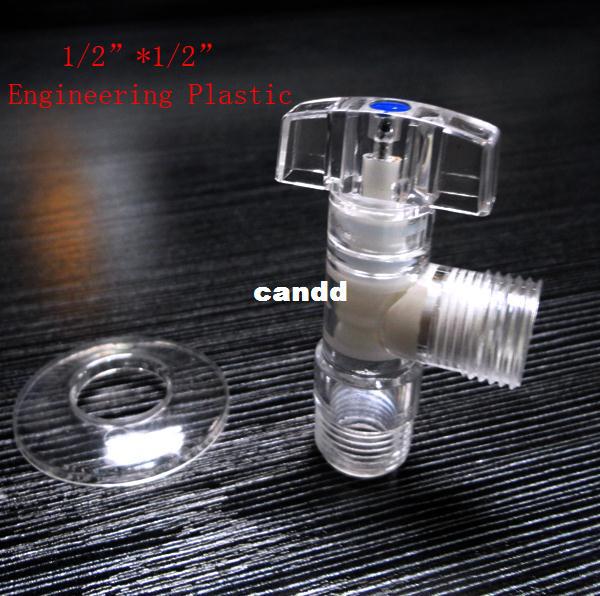 High quality Engineering Plastic ABS angle valve Reinforced Plastic stop cock valve free shipping