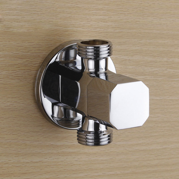 1 PC Wholesale Double Outlet SUS Brass Angle Valve Kitchen Bathroom Accessories Water Heater Angle Valves