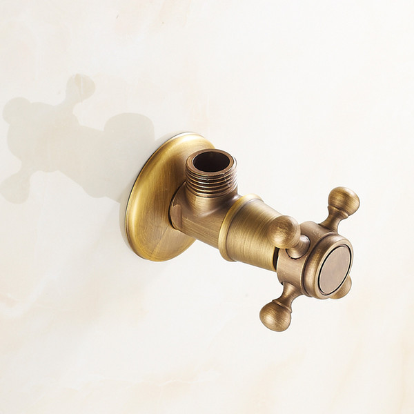Free Shipping Antique Brass Triangle Valve Water Control Valve Bathroom Tap Water Valve 1/2*1/2 Brass Angle valves