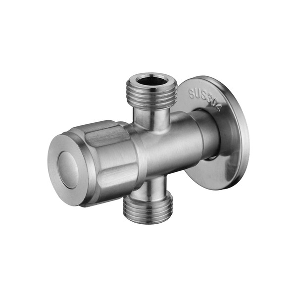 304 stainless steel angle valve into two hot and cold water valve accessories