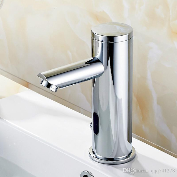 Automatic Inflrared Sensor Hand Touch Tap Hot Cold bathroom Sink Faucet Chrome Polished Bathroom Sensor Faucet Mixer