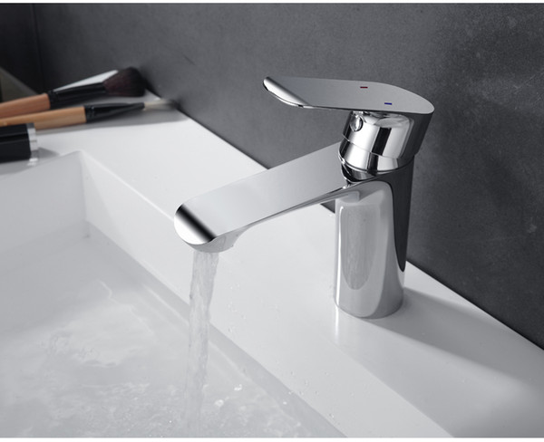 Bathroom Faucet Deck Mounted Basin Mixer Faucet Chrome Sink Tap Vanity Hot Cold Water Faucet White Painting Tap Fauce