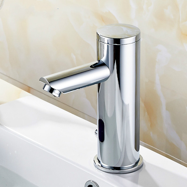 Automatic Inflrared Sensor Hand Touch Tap Hot Cold bathroom Sink Faucet Chrome Polished Bathroom Sensor Faucet Mixer