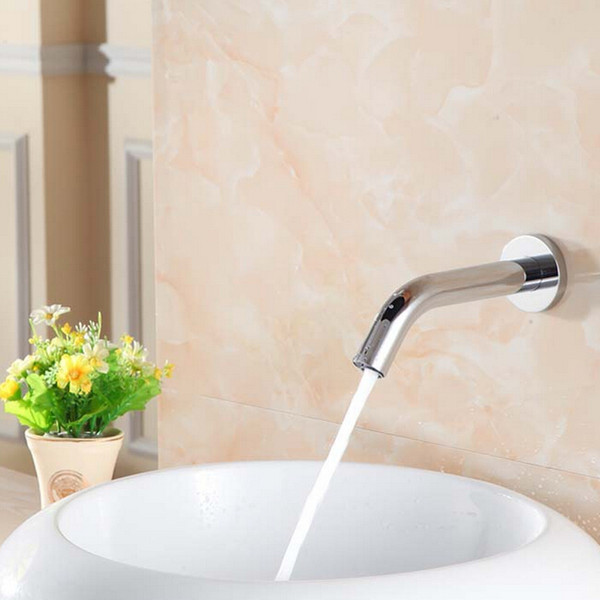 Automatic inflared Sensor water saving Faucets Wall Mounted Inductive Kitchen bathroom Basin Sink electric Water Tap cold water A-CS003