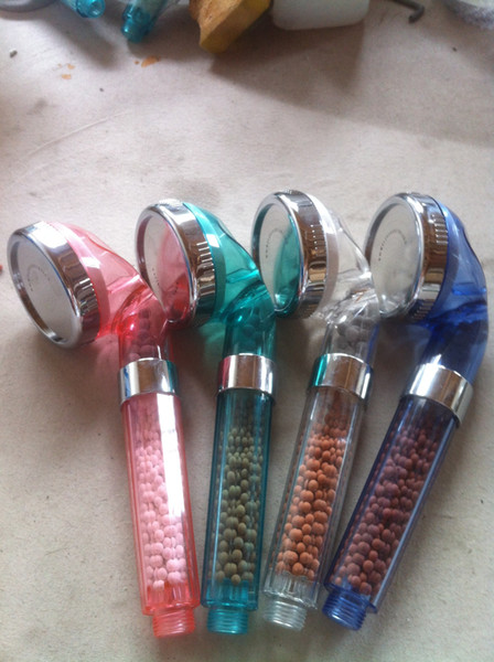 Wholesale 8cm colorful Handy Anion Spa shower nozzles Bathroom Shower Head