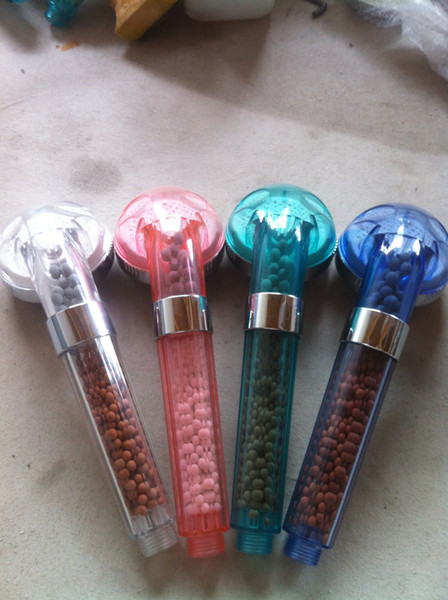 Wholesale 6cm colorful Handy Bathroom Shower Head Anion Spa shower nozzles