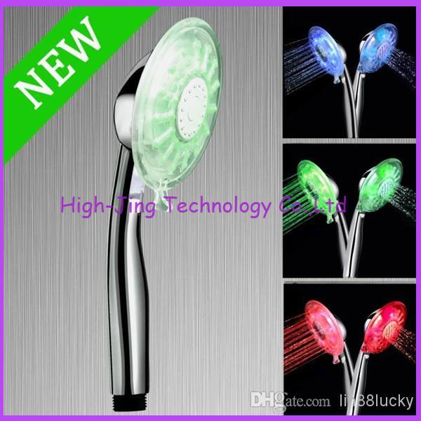 Shower head rain Romantic Temperature Control 7 Colorful LED Light showerhead led shower head temperature sensitive