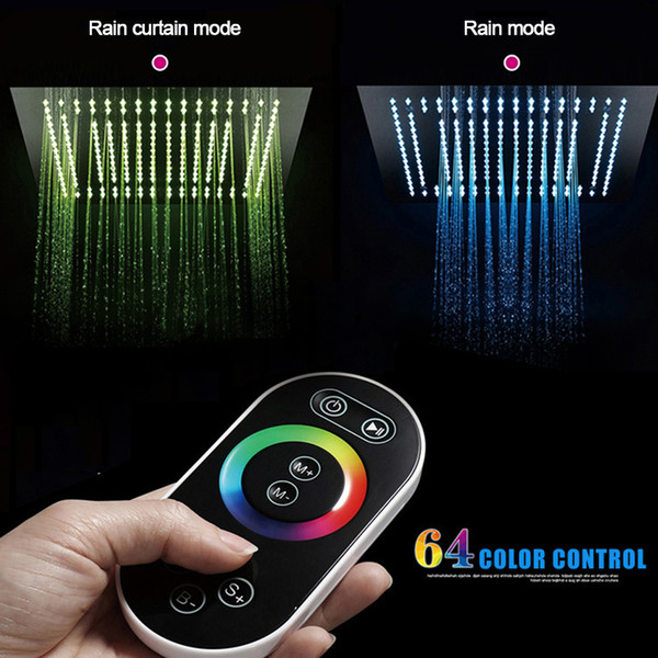 Luxury Square Rainfall Remote Control LED Light 16