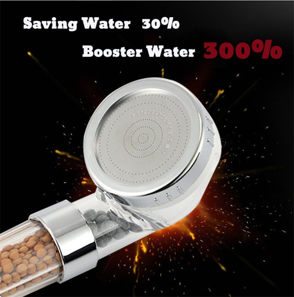 Transparent Filter Shower Head Bathroom Water Therapy Shower Anion SPA Water Saving Rainfall Shower Filter Head High Pressure ABS Spray