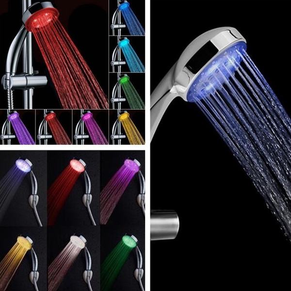 Wholesale Supply New LED Luminous Sprinkler Seven Color Flashing Shower Faucet LED Shower Temperature Control Color Change Sprinkler T7I135