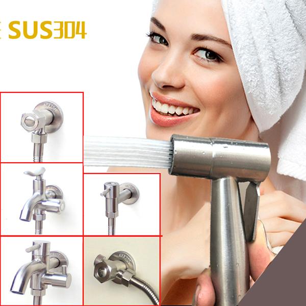 2017 Toilet Flusher Stainless Bidet Sprayer Spray Enhanced pressure Hand Shower Set + Shower hose + wall bracket