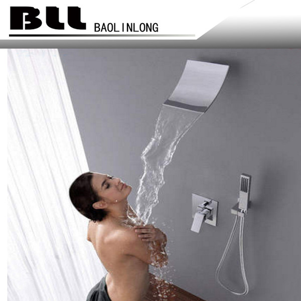 BLL Tub mixer faucet with wider Tap hand shower Round Rain Bathroom Shower Head Brass Hand Shower 6004A